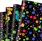 AnyDesign 12 Sheet Colorful Wrapping Paper 4 Design Black Neon Art Packaging Paper Folded Flat DIY Art Craft Paper for Glow Party Birthday Party B...