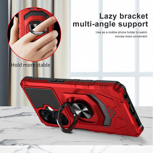 Ailiber for OnePlus Nord N30 Phone Case, OnePlus N30 Case with Tempered Glass Screen Protector, Ring Kickstand for Magnetic Car Mount, Military Gr...