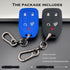 TANDRIVE 2PCS Silicone Smart Key Fob Case Cover for 2023 2022 2021 2020 2019 Chevy Silverado and GMC Sierra 1500 2500HD 3500HD, Remote Protector A...