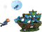 Aquarium Shipwreck Decoration + Little Diver Floating Fish Tank Decoration, Fish Tank Hideout, Fish Tank Ornaments (Blue Shipwreck)...