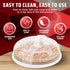 Flexzion 10.5 Inch Microwave Splatter Cover - BPA-Free Anti-Splatter Microwave Cover with Adjustable Steam Vent, Dishwasher Safe, Transparent Plas...