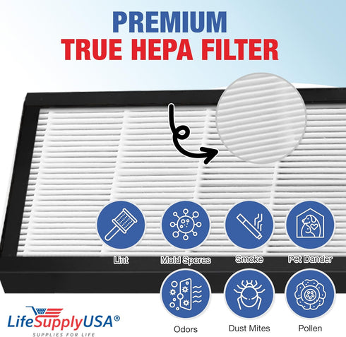 True HEPA + Carbon “Filter A” 30962 | Fits Hunter 10200, 10202, 10205 & HT1702 Air Purifiers by LifeSupplyUSA...