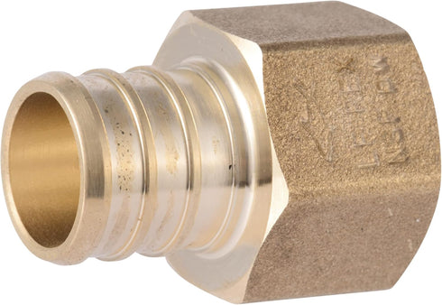 SharkBite 3/4 x 1/2 Inch FNPT Crimp Connector, Brass Plumbing Fitting, PEX Pipe, PE-RT, UC092LFA...