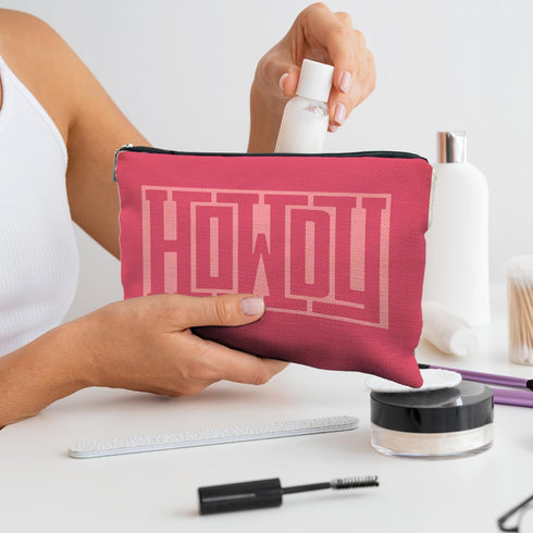 Howdy makeup bag?Pink Howdy, Western makeup bag,Cowgirl Gifts,Howdy cosmetic bag?Western cosmetic bag?Hot Pink Retro Western make up bag?Western g...