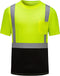 High Visibility Shirts Quick Dry Safety T Shirts with Reflective Strips and Pocket Short Sleeve Mesh Hi Vis Construction Work Class 2 Shirt for Me...