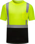 High Visibility Shirts Quick Dry Safety T Shirts with Reflective Strips and Pocket Short Sleeve Mesh Hi Vis Construction Work Class 2 Shirt for Me...