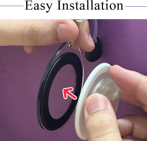 Magnetic Phone Grip Storage Keychain for Popsocket Magnetic Phone Grip Ring Holder Storage for Bag Keychain Portable for MagSafe Magnet Pop Ring G...