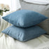 OTOSTAR Linen Throw Pillow Covers Set of 2 Decorative Square Pillowcases Cushion Covers 22x22 Inch for Home Decor Sofa Bedroom Car 55 x 55 CM Blue...