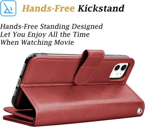 Takfox Wallet Case for iPhone 11, iPhone 11 6.1 Leather Wallet Case with ID Credit Card Holder Slots Folio Flip Kickstand Detachable Magnetic Phon...