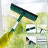 Window Squeegee for Home, 2 in 1 Window Cleaner Sponge and Dual Side Blade Rubber, Window Squeegee Cleaning Tool with 8’’ Pole for Windows, Glass ...