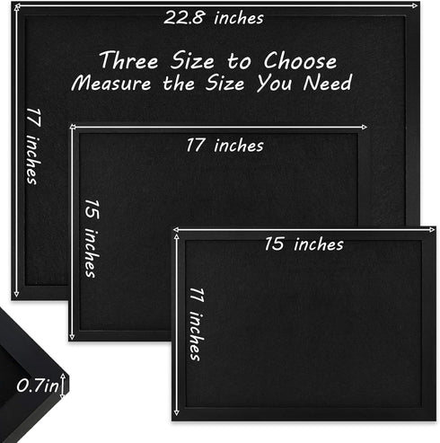 Black Cork Board Black Bulletin Board Pin Display Board for Wall Corkboard Black Pushpin Board Vision Board Picture Photo Felt Board for Memos, Ph...