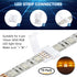 4-Pin 10mm RGB LED Light Strip Connectors, 100 Pieces Solderless and Gapless Adapter Terminal, Incl. Screw Clips, Cuttable T, L and X Shape for SM...