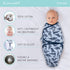 The Peanutshell Baby Swaddle Blankets Set of 3 - Baby Boy Sleep Sack for Newborn, Newborns Sack 0-3, 3-6 Month Swaddles, Soft & Breathable Cotton ...