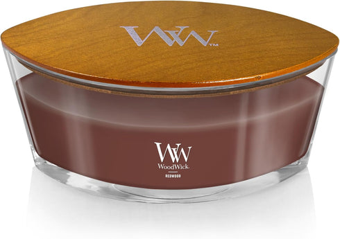 Woodwick Ellipse Scented Candle Redwood 16oz Up to 50 Hours Burn Time...