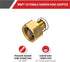 Simpson Cleaning 7100355 Replacement 3/4-Inch Female Garden Hose for Pressure Washer Pumps, 3/8-Inch MNPT, Gold...