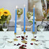 Zest Candle 12-Piece Taper Candles, 12-Inch, Light Blue...