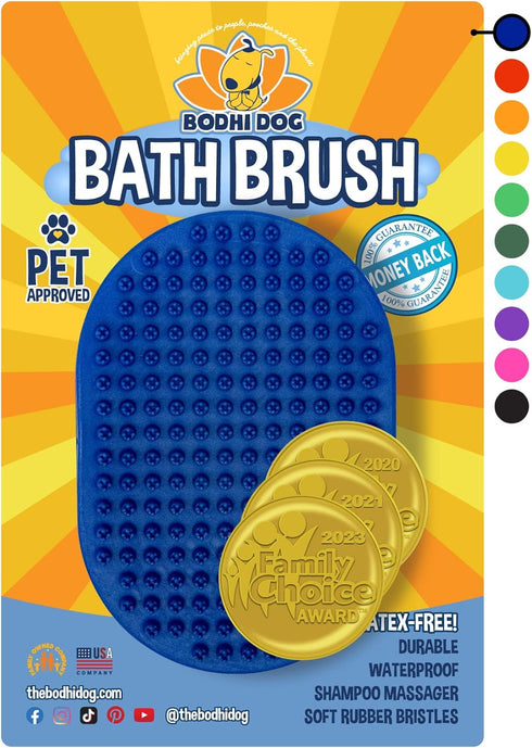 Bodhi Dog Shampoo Brush | Pet Shower & Bath Supplies for Cats & Dogs | Dog Grooming Bath Brush For Long & Short Hair Dog Scrubber | Professional Q...