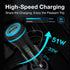 MOCA for iPhone 51W Fast Charger, USB C Dual Ports W/ 2pcs 3.3ft A-P/C-P Cable Car Charger Adapter for iPhone 13 12 11 Pro/XS/XR/SE/X 8/iPad/AirPo...