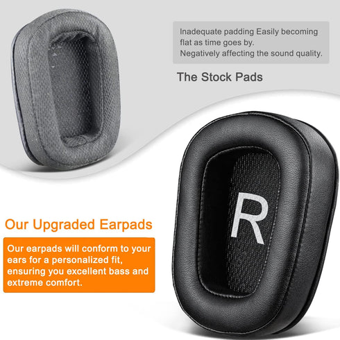 SOULWIT Ear Pads Cushions Replacement for Logitech G35 G930 G933 G933S G935 G633 G633S G635 G533 G430 G431 G432 G433 Gaming Headset, Earpads for G...