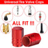 Red Auto Tire Valve Stem Caps: Tire Air Pressure Caps, Universal Schrader Valve Cap for Car Bike Truck Motorcycles...