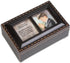 Cottage Garden First Communion God Beside You Matte Black Rope Trim Petite Music Box Plays Handel's Hallelujah...