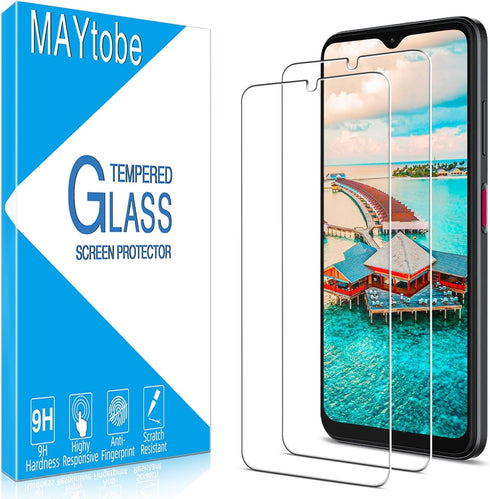 MAYtobe [2-Pack Specially Designed for T-Mobile REVVL 6, T-Mobile REVVL 6X Screen Protector Tempered Glass, No Bubbles, Anti Scratch, Easy to Inst...