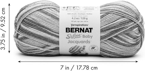 Bernat Softee Baby Jacquards Faded Blooms Yarn - 3 Pack of 4.2oz/120g - Acrylic - #3 DK (Light) - 287 Yards - Knitting, Crocheting & Crafts......