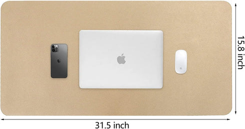 HofferRuffer Desk Pad, Office Desk Protector Mat, Waterproof Desk Mat for Desktop, Dual Side Use Faux Leather Desk Pad for Keyboard and Mouse for ...