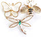 3 Pieces Golden Pearl Brooch Pins Animal Style for Hat Dress Bag Decoration Anti Glare Pin for Deep v Dress Elegant Gift for Friends Mother...