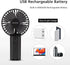 Mini Portable Fan, Rechargeable USB Desk Fan with 3-Speed Adjustment for Travel, Office & Outdoor Use...
