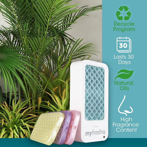 Fresh Products myfreshe Plug-in Air Freshener, Worry-free No Heat, No Glass, Dry Fragrance Refills, Made in the USA - Spa Minerals 2 pack...
