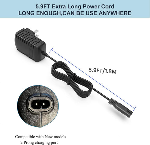Replacement Charger for Bissell 2390A 2390 Pet Hair Eraser Vacuum Compatible with Bissell 2284 2284W 14.4V Lithium Ion Hand Vacuum Cleaner Power A...