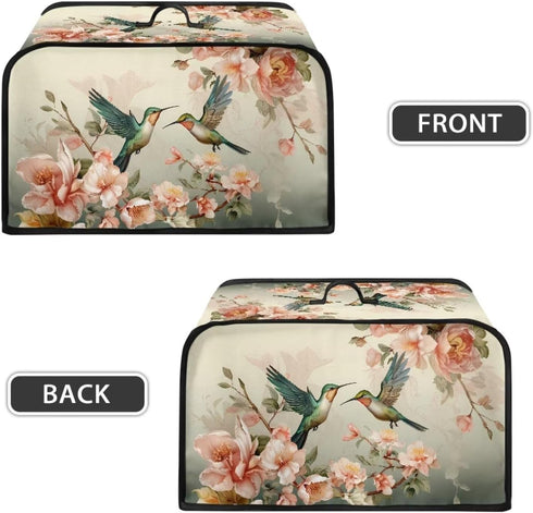 Floral Hummingbird Slow Cooker Dust Cover Novelty Air Fryer Cover Compatible with Most Kitchen Appliances Exquisite Slow Cooker Carrier for Women ...