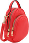 FashionPuzzle Two Compartment Mini Oval PU Leather Crossbody Bag...
