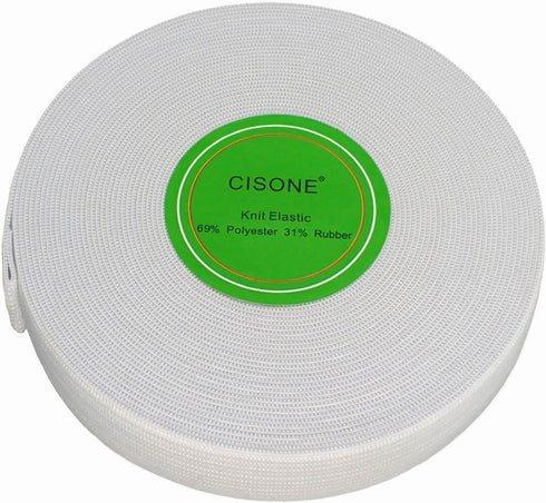 Knit Elastic 3/4 Inch Wide White Heavy Stretch High Elasticity Knit Elastic Band 10 Yards...