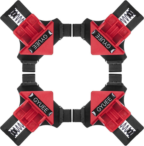 90 Degree Angle Clamps, Woodworking Corner Clip, Right Angle Clip Fixer, Set of 4 Clamp Tool with Adjustable Hand Tools (red4)...