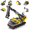 6 in 1 Children Crane Toy Building Blocks Toys for 4+ Years Boys Kids Gift Idea Toy Construction Truck Toys 142Pcs-Compatible with Other Building ...