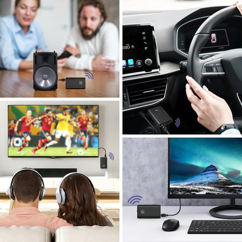 Bluetooth Transmitter Receiver 2 in 1, Hands-Free Call Aux Bluetooth Adapter for Car, Wireless Bluetooth Car Adapter, 3.5mm Bluetooth Audio Adapte...