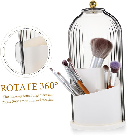 Cosmetic Storage Box Desktop Pen Holder Desktop Storage Organizer Multifunctional Holder Clear Pen Holder Rotation Makeup Brush Holder Rotation Ma...