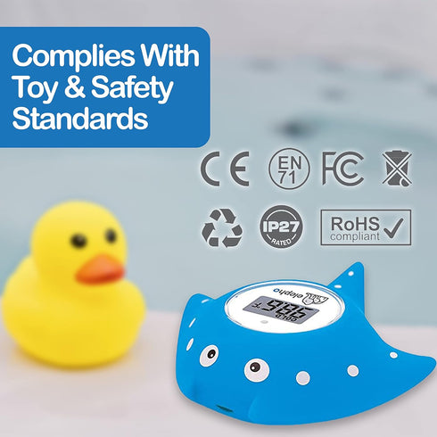 Elepho eFloat Digital Baby Thermometer for Bathtub | Accurately Monitors Water & Room Temperature + Acts as Kids Bath Toy | Waterproof Device Aler...