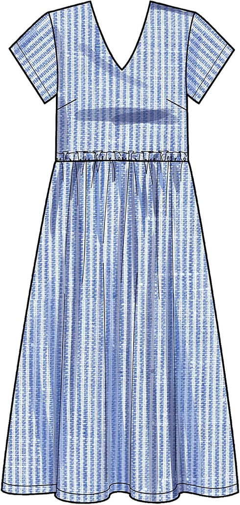 Simplicity Misses' and Women's Tiered Dress Packet, Code 9265 Sewing Pattern, Sizes XXS-XXL, White...