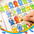 POPLAY Wooden Magnetic Fishing Game, Alphabet Fish Catching Counting Games Montessori Fine Motor Skills Toy with Letters and Numbers for Early Lea...