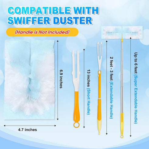 Duster Refill Compatible with Swiffer Hand Duster, Unscented Disposable Heavy Duty Duster Refills, Dusters Refills for Cleaning, Blinds & Ceiling ...