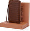 YZAOLL Women's Zip-Around Wristlet Wallet with RFID-Blocking Proteceion Large Capacity PU Leather Cards Holder with Checkbook Passport Slots,Brown...