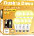 8 Pack Dusk to Dawn Light Bulbs Outdoor, 2700K Warm White, 720LM, 9W(60W Equivalent) A19 E26 Automatic On/Off LED Sensor Light Bulbs, Dusk to Dawn...