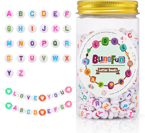800pcs Letter Beads for Bracelets kit?A-Z 26 Styles Alphabet Beads for Jewelry Making Bracelets Necklaces Key Chains...