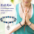 12 Pcs Evil Eye Beaded Charm Bracelets Blue Eye Bead Hamsa Stretch Bracelet Turkish Lucky Hand of Fatima Protection Bracelet for Women Men Blessin...