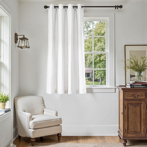 jinchan Linen Textured Curtain 54 Inch Length for Living Room Light Filtering Thermal Insulated Grommet Top Window Drape for Bedroom 52" W x 54" L...