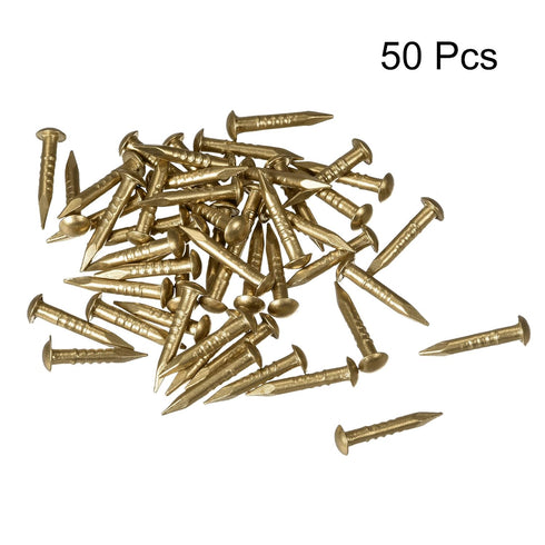 uxcell Small Tiny Brass Nails 1.5x10mm for DIY Decorative Pictures Wooden Boxes Household Accessories 50pcs...