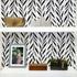 Wudnaye Black and White Peel and Stick Wallpaper Leaf Contact Paper 17.7 inch × 118.1 inch Black and White Contact Paper Peel and Stick Wallpaper ...
